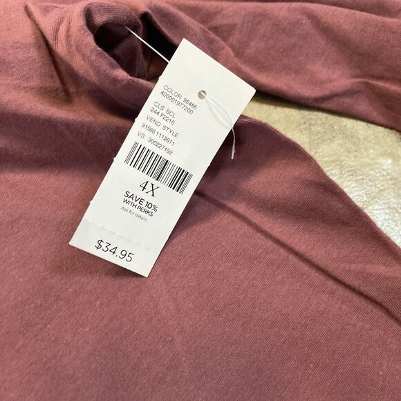 Catherines Sleepwear Shirt Womens Plus 4X Cotton Deer to my Heart - Picture 3 of 7